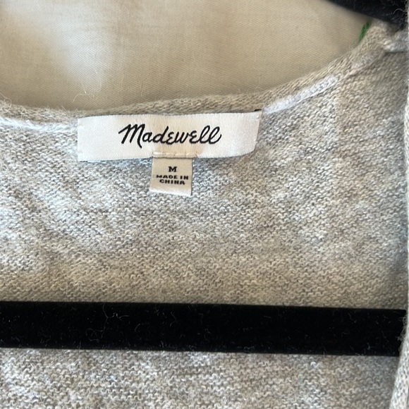 Gray Madewell Wool Blend Sweater, Size Medium - Picture 3 of 4